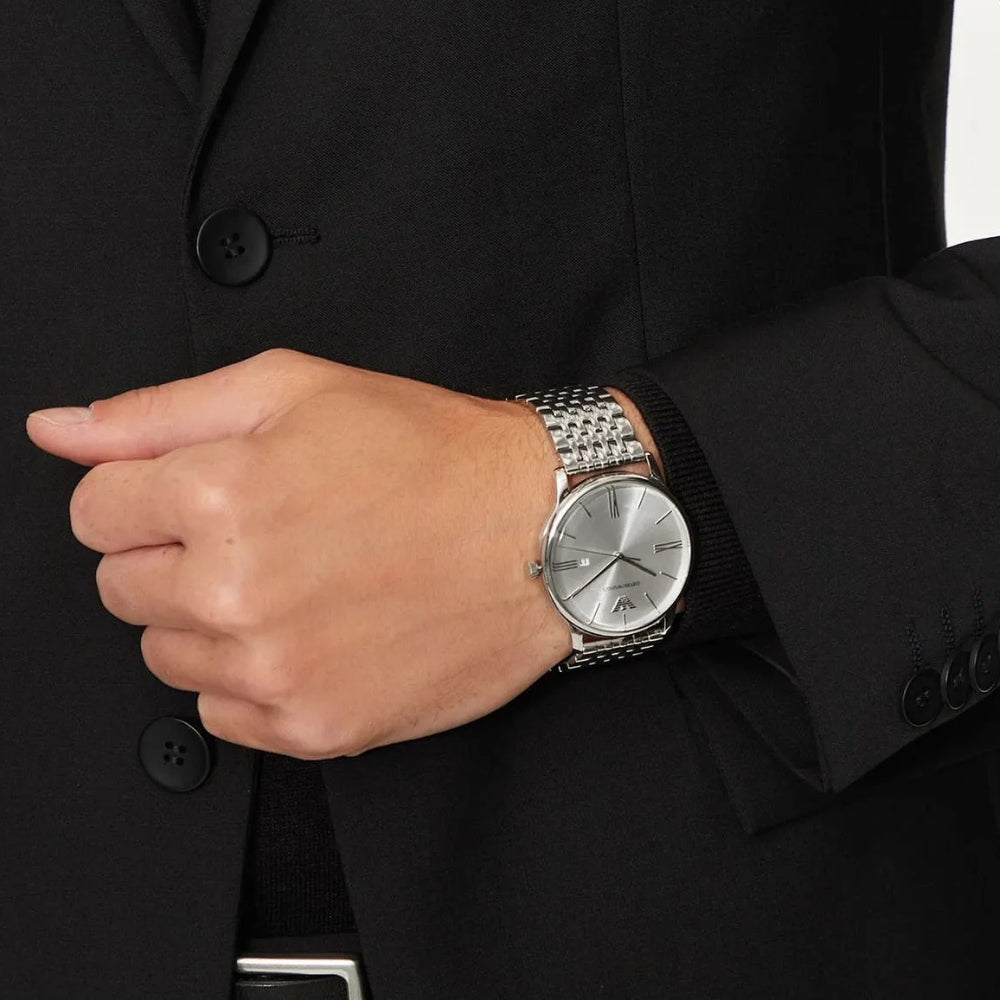 Emporio Armani Minimalist Silver Dial Men's Watch AR11599