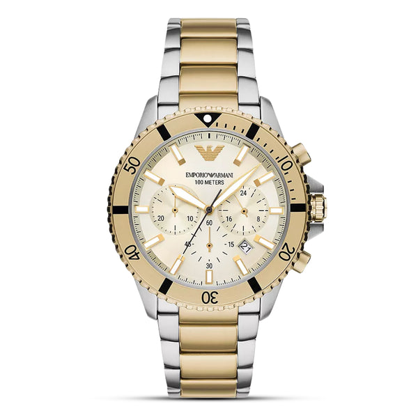 Emporio Armani World Explorer Cream Dial Men's Watch | AR11606