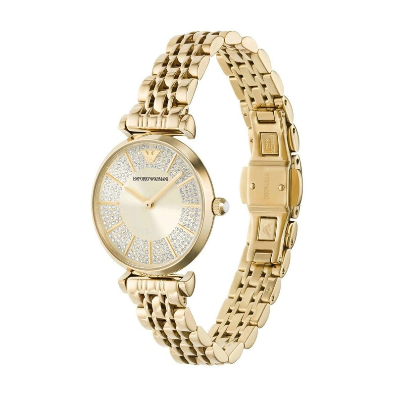 Emporio Armani Gianni T-Bar Cream Dial Ladies Watch | AR11608