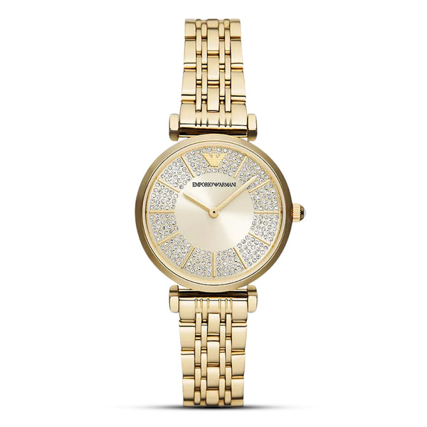 Emporio Armani Gianni T-Bar Cream Dial Ladies Watch | AR11608