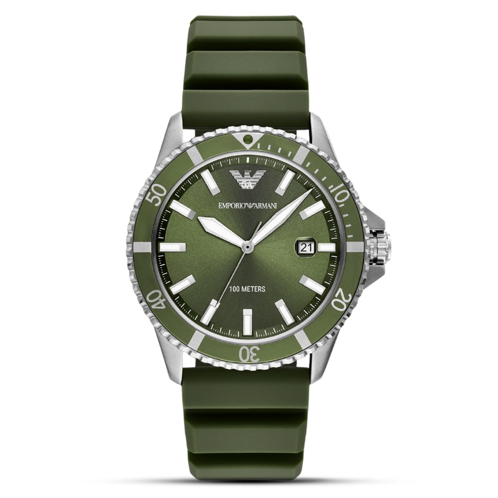 Emporio Armani World Explorer Green Dial Men's Watch | AR11638