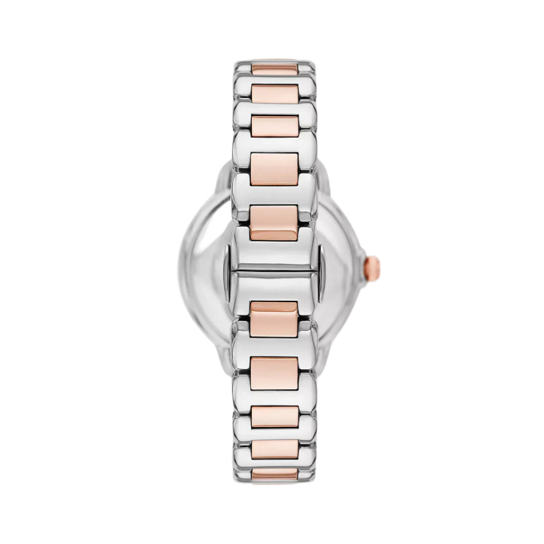 Emporio Armani Two Tone Silver Dial Ladies Watch | AR11643