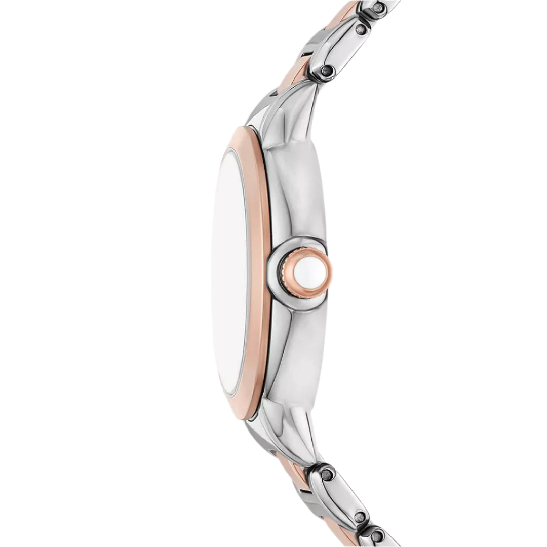 Emporio Armani Two Tone Silver Dial Ladies Watch | AR11643