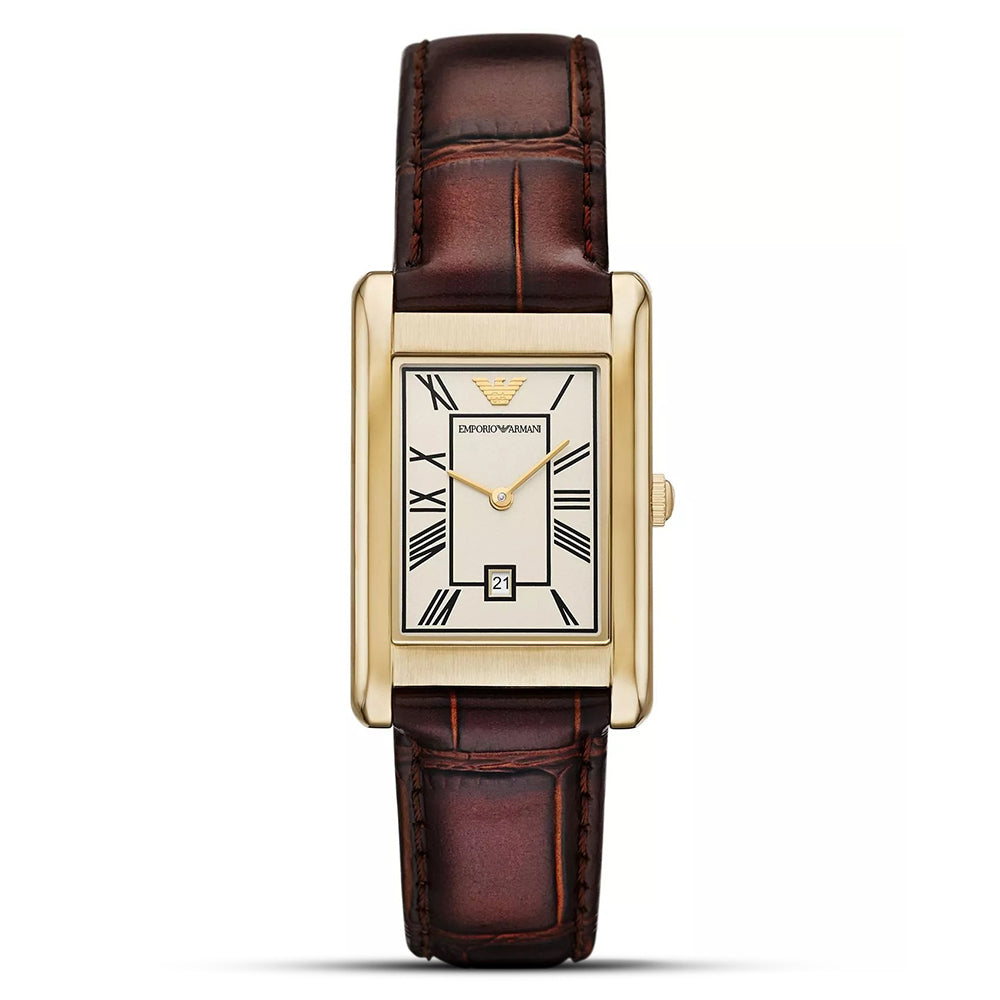 Emporio Armani Classic Rectangle White Dial Men's Watch | AR11665