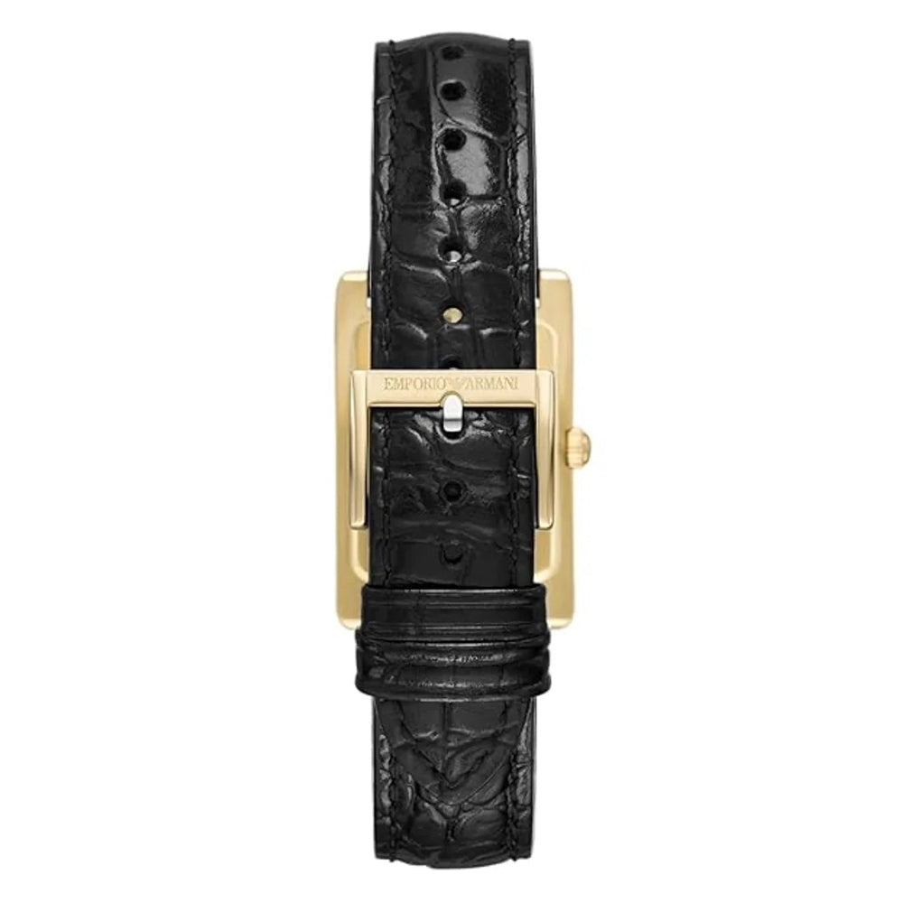 Emporio Armani Gino Rectangle Black Dial Men's Watch | AR11666