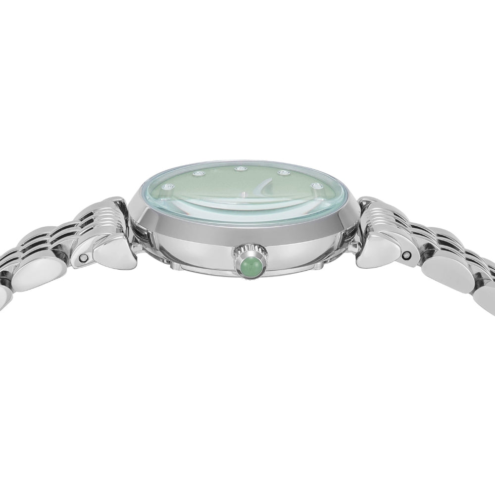 Emporio Armani Two Hand Green Dial Ladies Watch AR11667