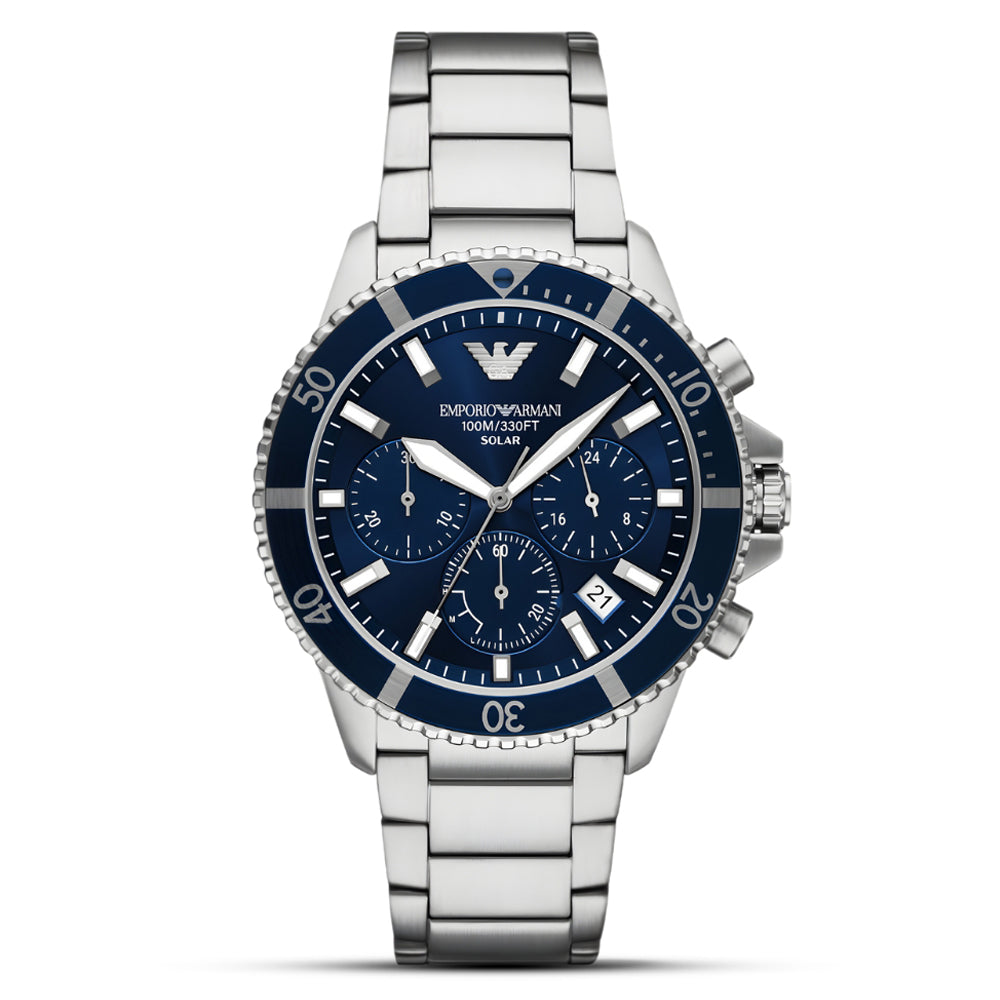 Emporio Armani World Explorer Solar Blue Dial Men's Watch AR11681