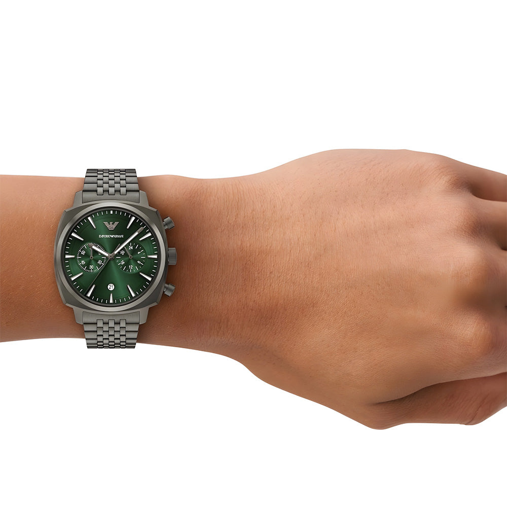 Emporio Armani Aviator Chronograph Green Dial Men's watch | AR11689