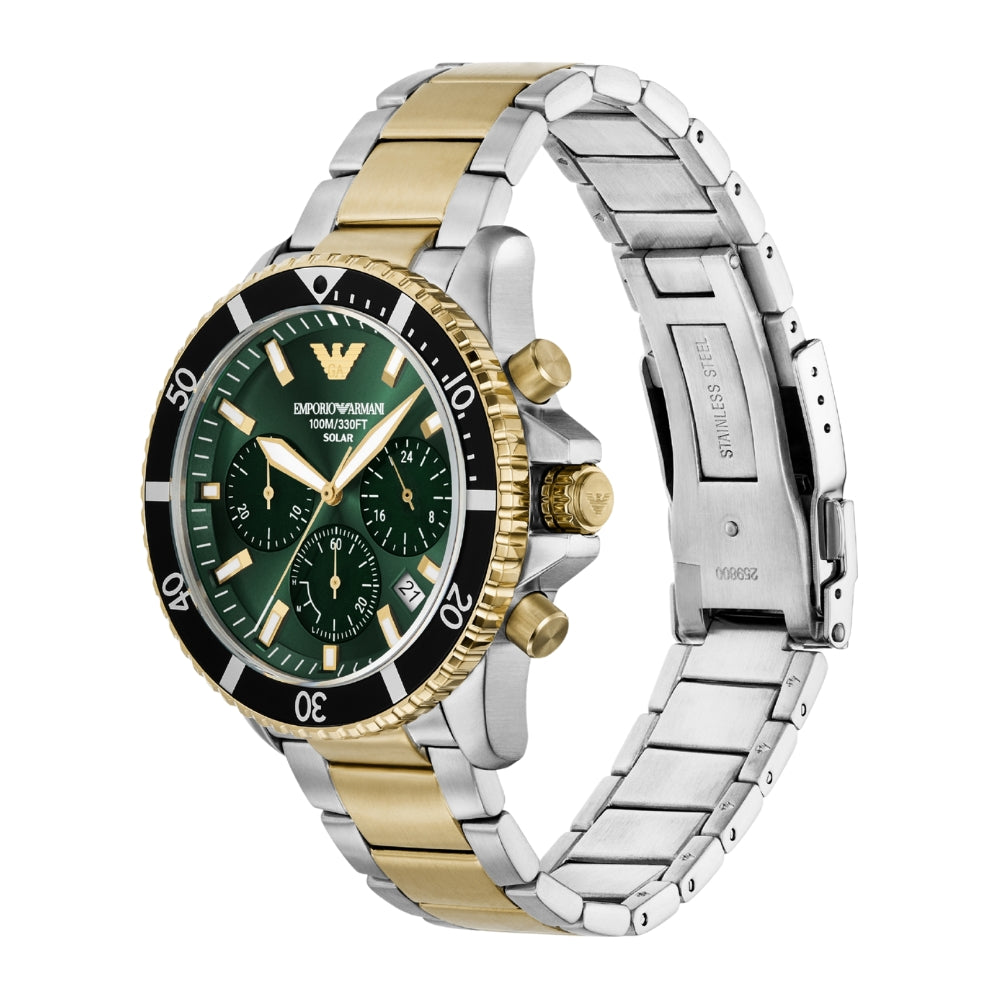 Emporio Armani World Explorer Solar Green Dial Men's Watch AR11695