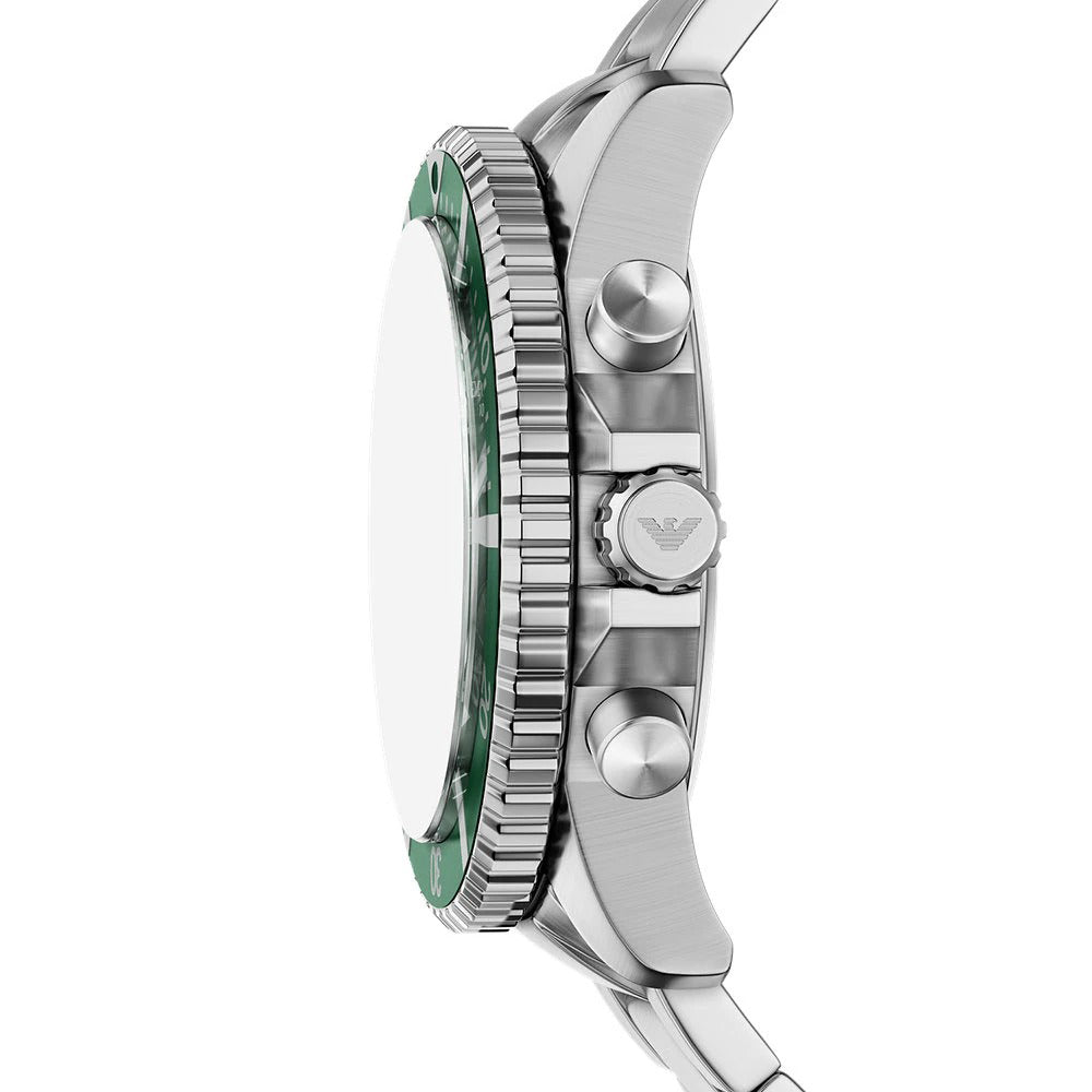 Emporio Armani World Explorer Solar Chronograph Green Dial Men's Watch | AR11741