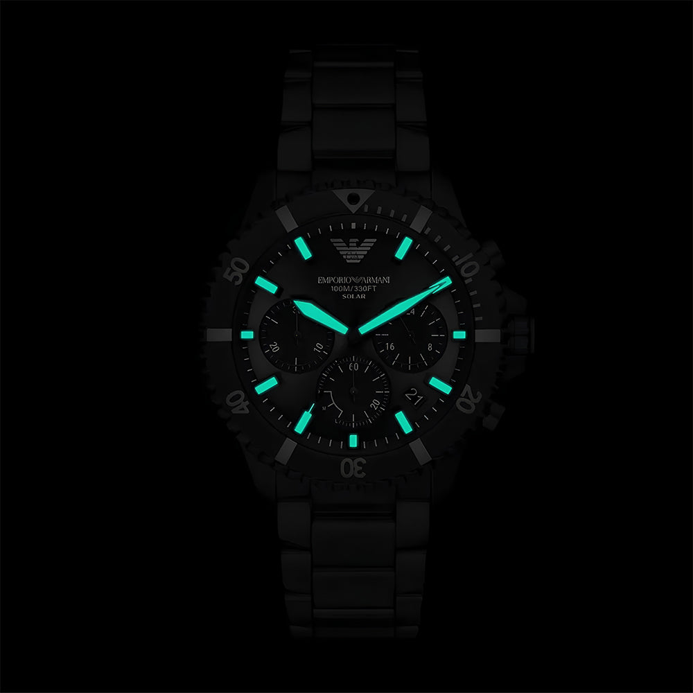 Emporio Armani World Explorer Solar Black Dial Men's Watch | AR11784