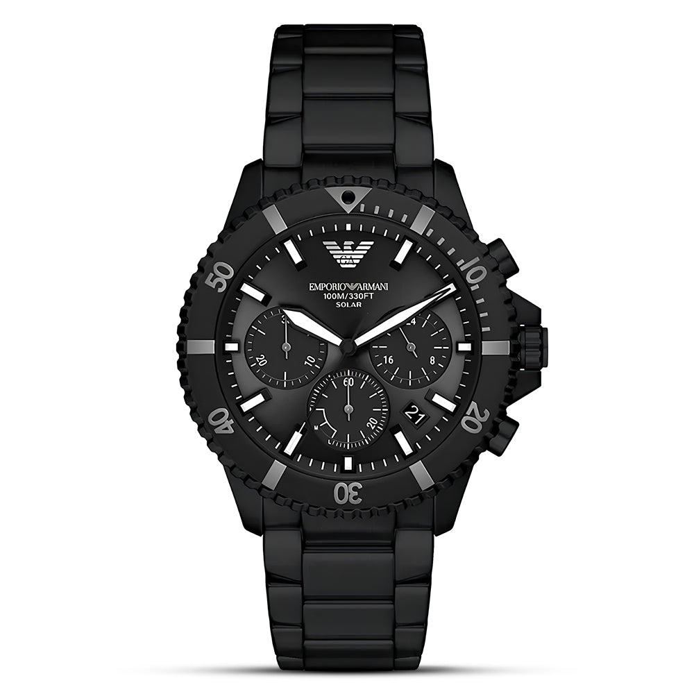 Emporio Armani World Explorer Solar Black Dial Men's Watch | AR11784