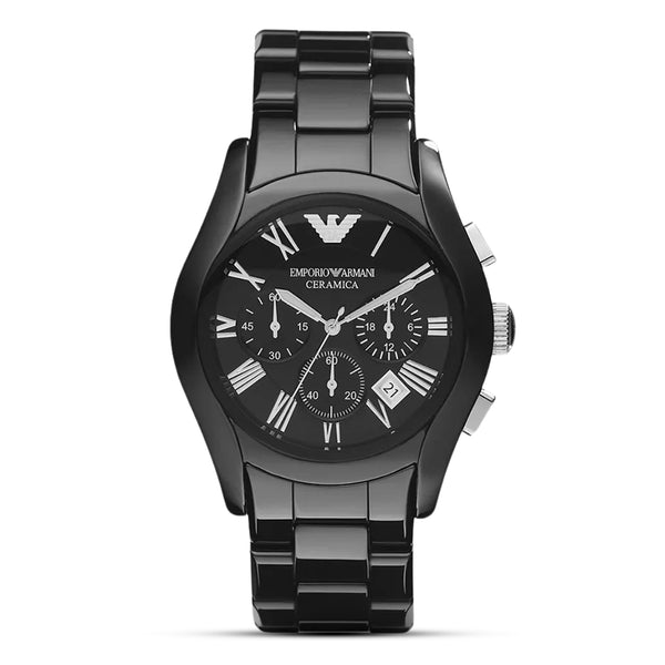 Emporio Armani Valente Black Chronograph Dial Men's Watch| AR1400