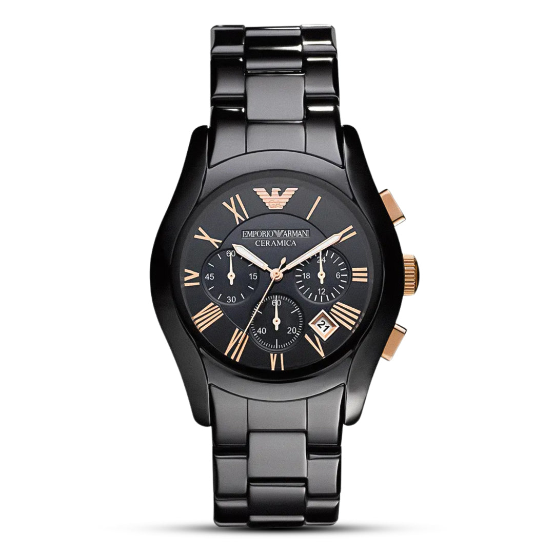 Emporio Armani Ceramic Black Chronograph Dial Men's Watch| AR1410