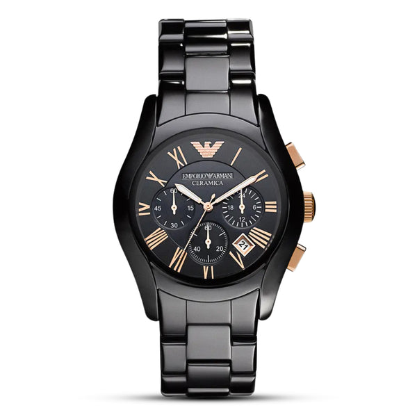 Emporio Armani Ceramic Black Chronograph Dial Men's Watch| AR1410