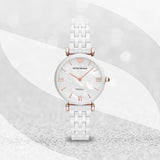 Emporio Armani Ceramica Mother of Pearl Dial Ladies Watch | AR1486