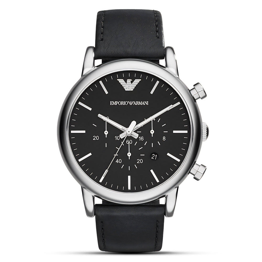 Emporio Armani Luigi Black Dial Men's Watch | AR1828