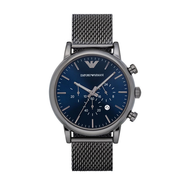 Emporio Armani Luigi Blue Dial Stainless Steel Men's Watch | AR1979