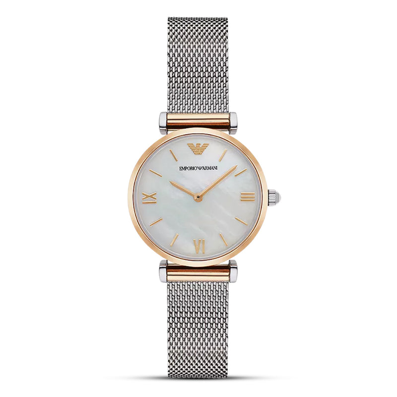 Emporio Armani Gianni T-Bar Silver Tone Ladies Watch | AR2068