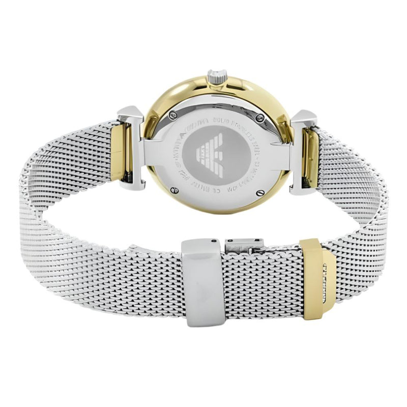 Emporio Armani Gianni T-Bar Silver Tone Ladies Watch | AR2068