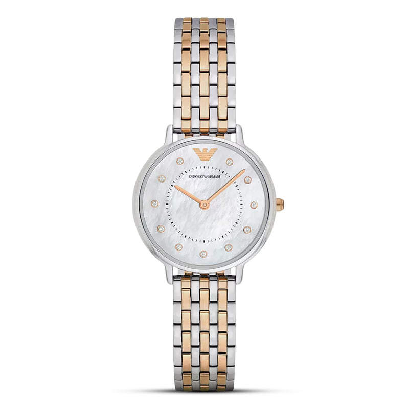 Emporio Armani Gianni T Bar Mother of Pearl Dial Ladies Watch | AR2508