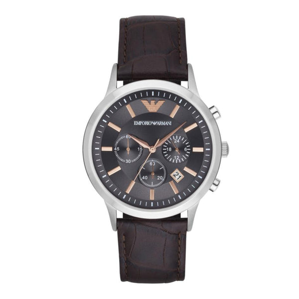 Emporio Armani Renato Brown Leather Strap Men's Watch | AR2513