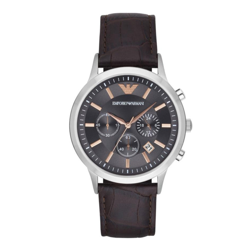 Emporio Armani Renato Brown Leather Strap Men's Watch | AR2513