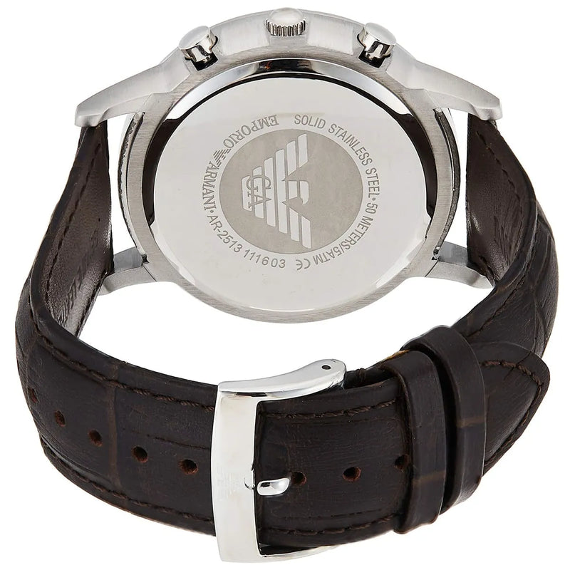 Emporio Armani Renato Brown Leather Strap Men's Watch | AR2513