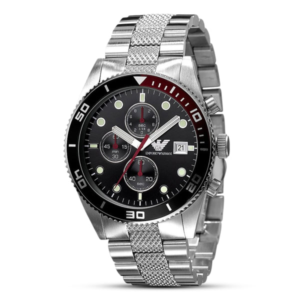 Emporio Armani Chronograph Silver Stainless Steel Men's Watch| AR5855