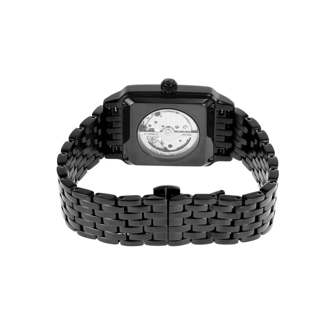 Emporio Armani Automatic Open Heart Black Dial Men's Watch | AR60058