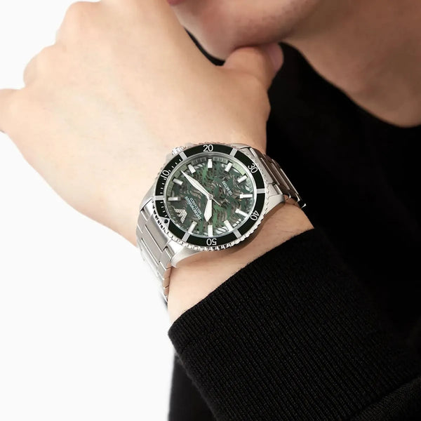 Emporio Armani Sea Green Automatic Dial Men's Watch | AR60061