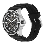 Emporio Armani Meccanico Automatic Black Dial Silicon Strap Watch | AR60062