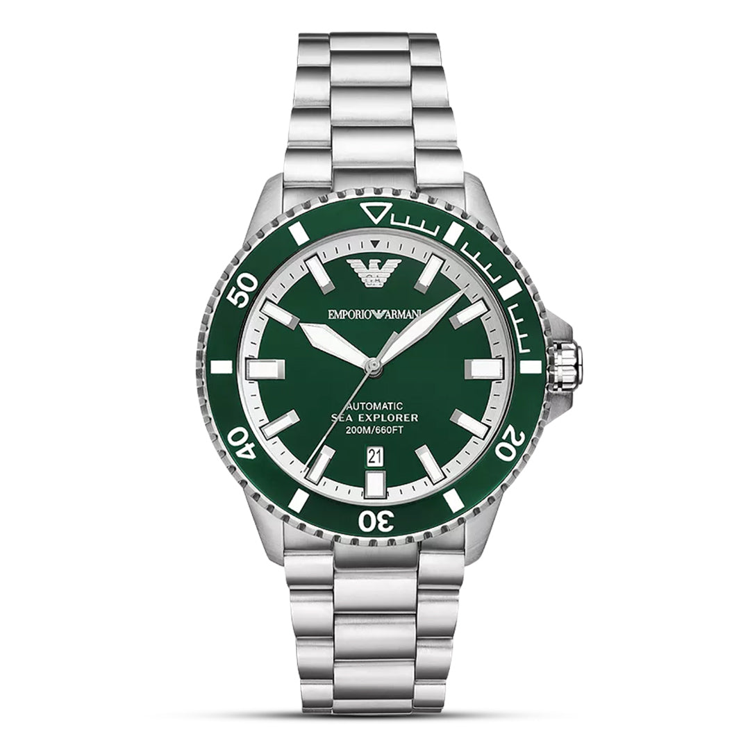 Emporio Armani Sea Explorer Automatic Green Dial Men's Watch| AR60080