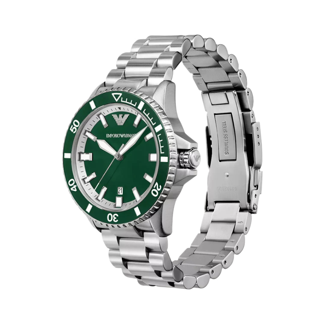 Emporio Armani Sea Explorer Automatic Green Dial Men's Watch| AR60080