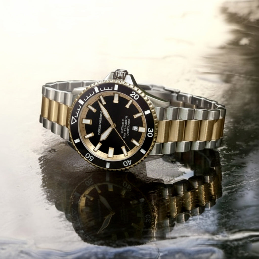 Emporio Armani Automatic Sea Explorer Black Dial Men's Watch | AR60089