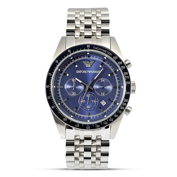 Emporio Armani Tazio Blue Chronograph Dial Men's Watch | AR6072