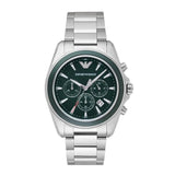 Emporio Armani Tazio Dark Green Dial Stainless Steel Men's Watch | AR6090