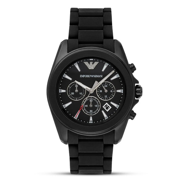 Emporio Armani Tazio Chronograph Black Dial Men's Watch | AR6092