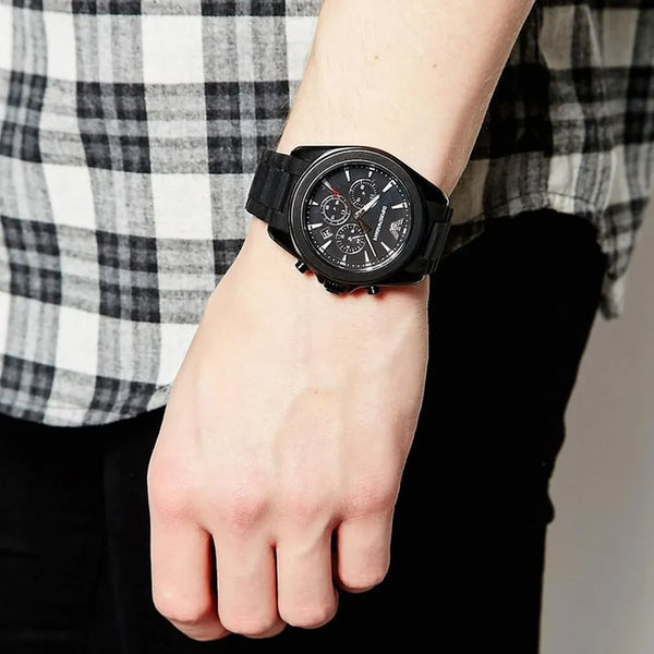 Emporio Armani Tazio Chronograph Black Dial Men's Watch | AR6092