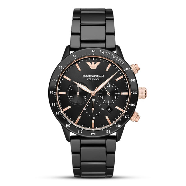 EMPORIO ARMANI Chronograph Quartz Black Dial Men's Watch| AR70002