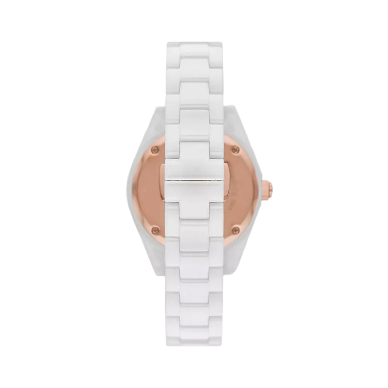 Emporio Armani Leo Ceramic White Ladies Watch | AR70007