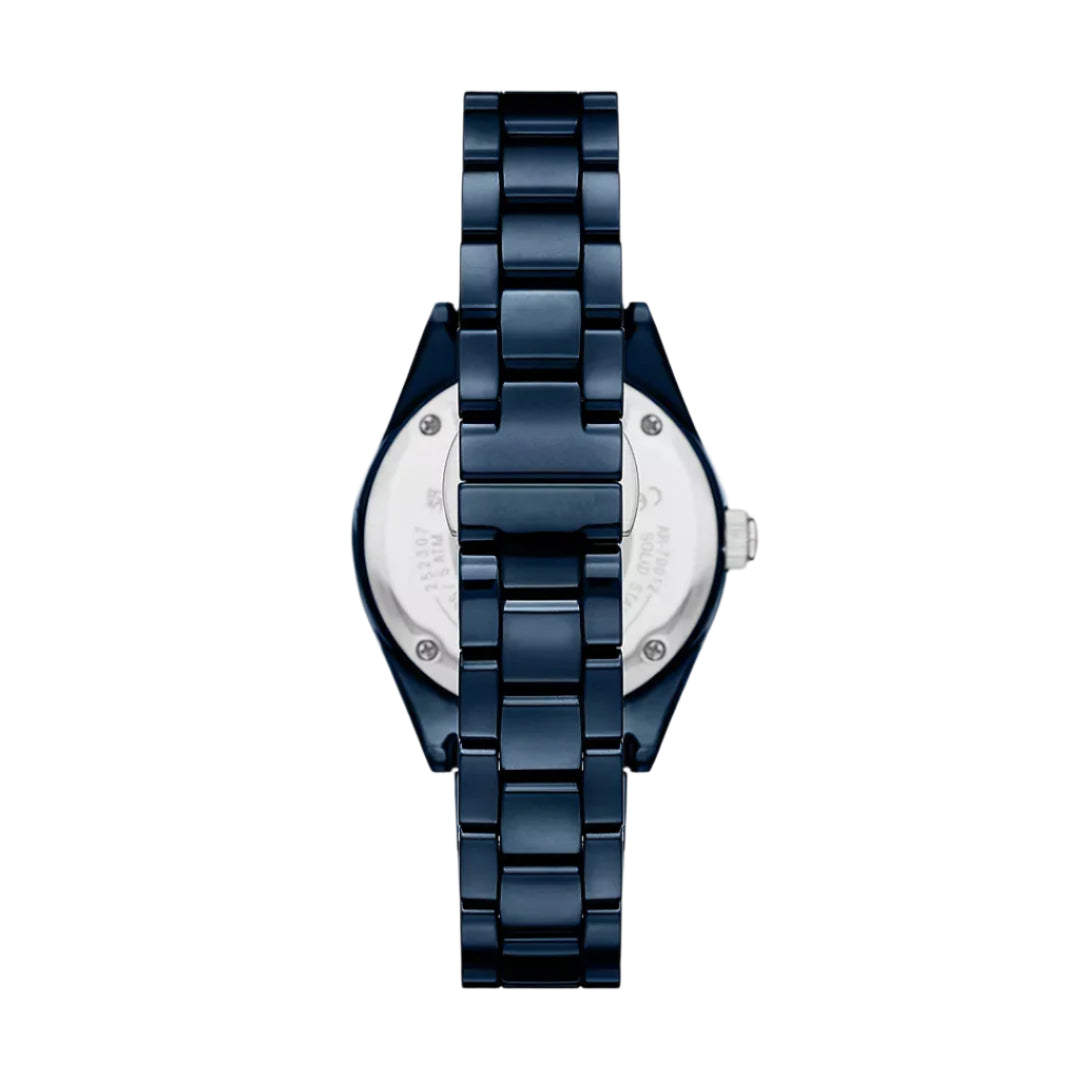 Emporio Armani Leo Ceramic Blue Dial Ladies Watch | AR70012