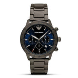 Emporio Armani Chronograph Gunmetal Blue Dial Men's Watch | AR80045