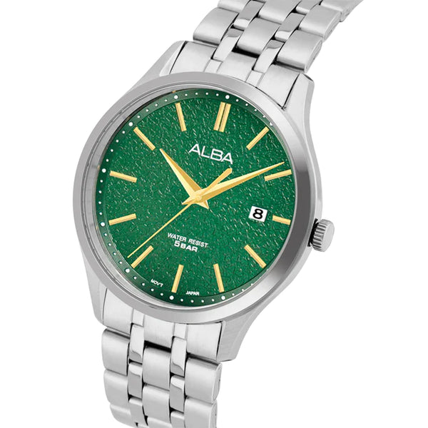 Alba Quartz 29mm Green Patterned Dial Ladies Watch| AH7BR7