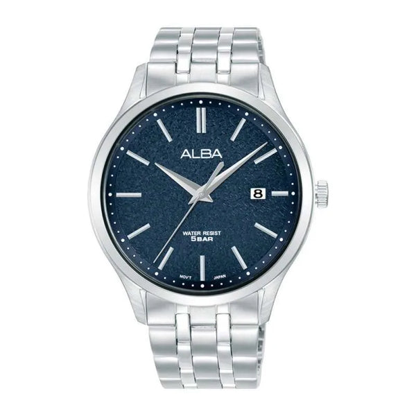 Alba Quartz Blue Patterned Dial Men's Watch| AS9R33