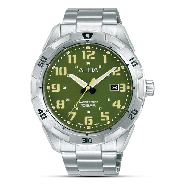 Alba Active Khaki Green Dial Men's Watch | AS9R79X