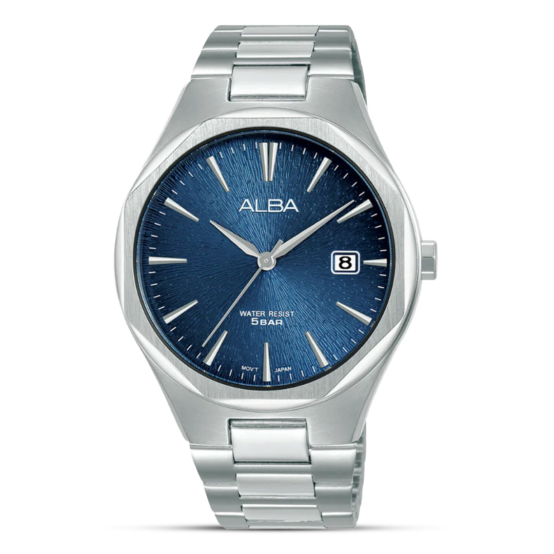 Alba Prestige Blue Textured Sunray Dial Men's Watch | AS9U57X