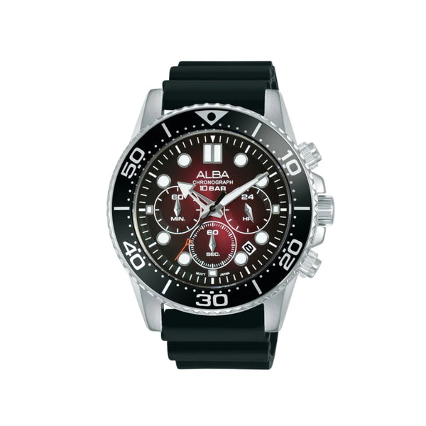 Alba Signa Quartz Chronograph Red Dial Watch AT3J07X1