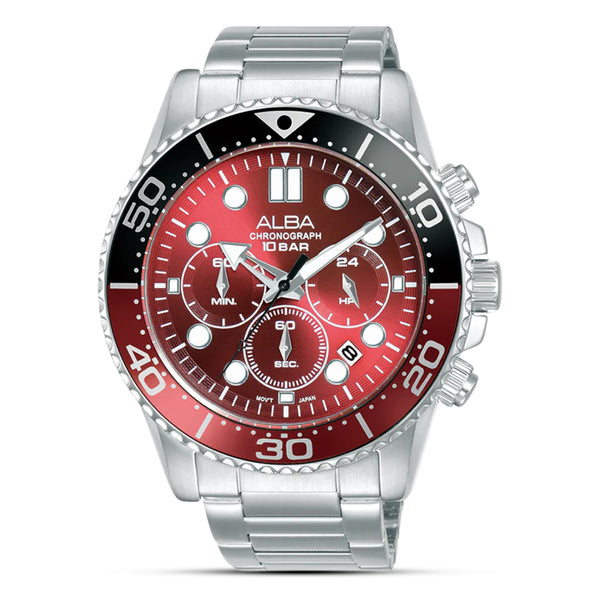 Alba Chronograph Maroon Dial Men's Watch| AT3J41