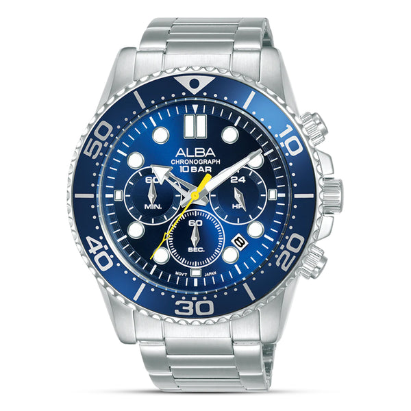 Alba Active Chronograph Blue Dial Men's Watch | AT3J43X